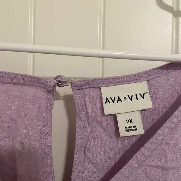 EUC‎ | Ava & Viv women’s light purple blouse — 2X - Image 3