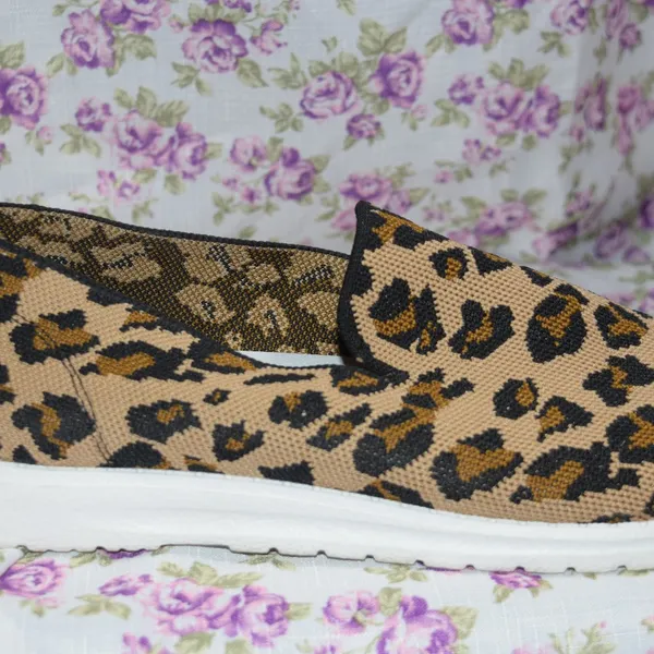 Gypsy Jazz Leopard Print Slip-On Canvas Sneakers/Loafers, sz 10 - Image 3