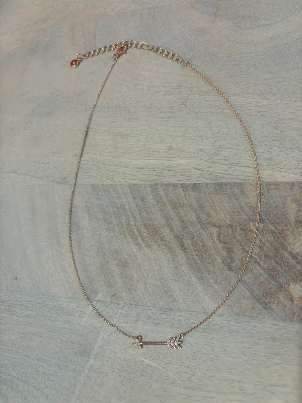 Rose Gold Arrow Diamond Necklace - Image 3