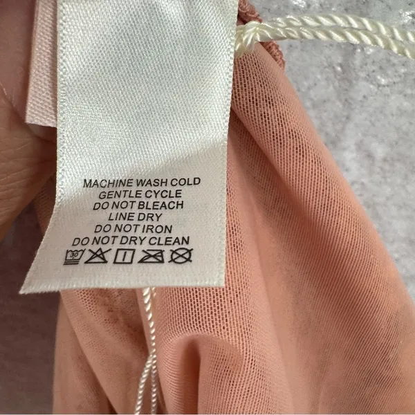 We Are‎ HAH Tight Squeeze Bodycon Mini Dress Copper Rose Lace Lined Size XS NEW - Image 13