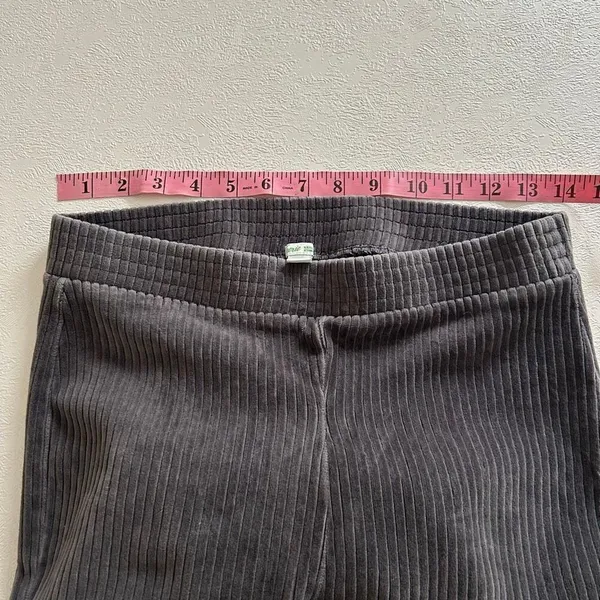Aerie Ribbed Velour Flare Pants Gray Size M | Cozy Lounge Athleisure - Image 5