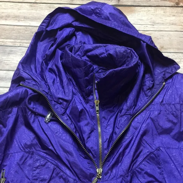 Vintage Purple Pullover Apres Ski Snow Winter Windbreaker Jacket - Image 3