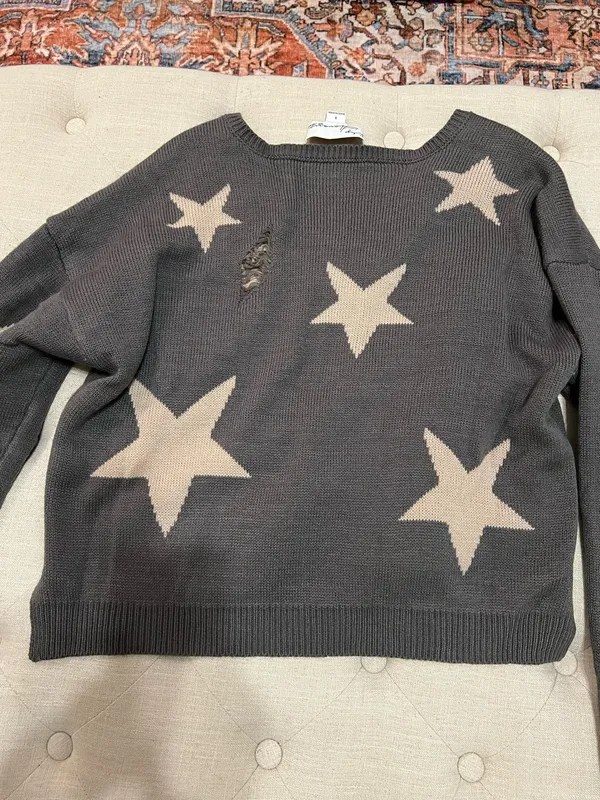 Vintage Havana Sweater Grey Star - Image 8