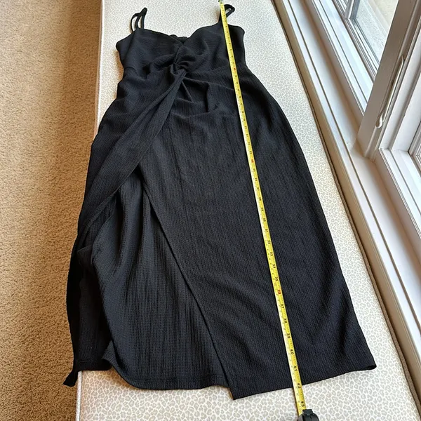 Bershka Black Spaghetti Strap Open Back Dress - Image 10
