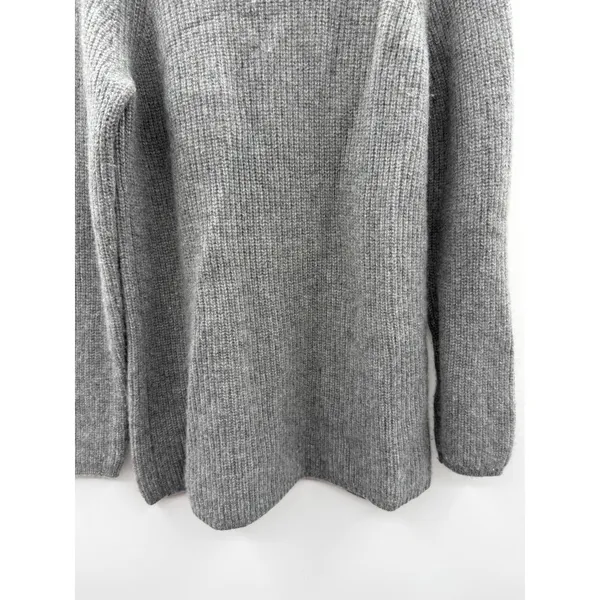 Jenni Kayne Cashmere Sweater Size Medium Gray 100% Women's Long Sleeve Luxe Cozy - Image 3