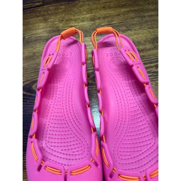 Crocs Pink Flats‎ Size 11 - Image 6