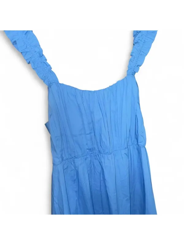 Abercrombie & Fitch tiered bow back ruffle poplin maxi dress - Image 4