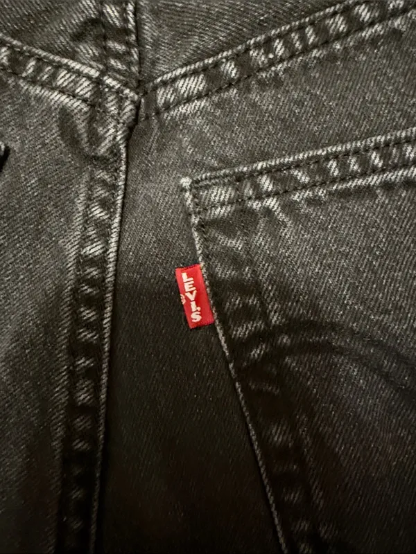 Levi’s Premium Ribcage Wide Leg Jeans W23 L32 Black Big E Zip Fly $110 - Image 7