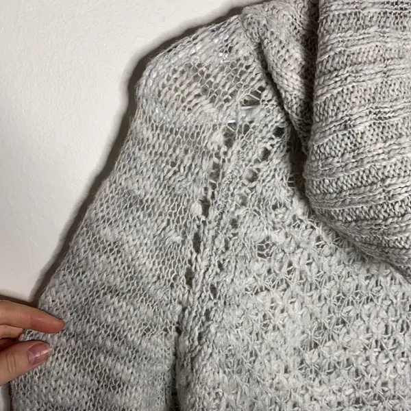 Sanctuary Wool Blend Cowl Tunic Sweater In light grey size M - Image 7