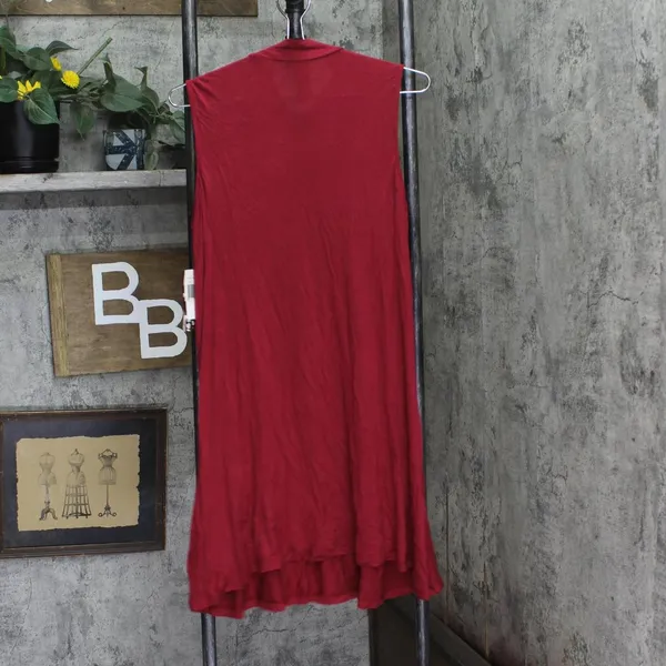 Trixxi Juniors Mock-Turtleneck A-Line Dress Red M - Image 2