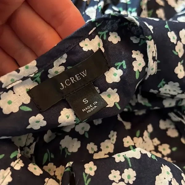 J.Crew Tie-waist tunic dress in little blooms S - Image 4