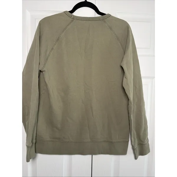 Officine Generale Daily Classics Sweatshirt Size Med Olive Green‎ Organic Cotton - Image 4