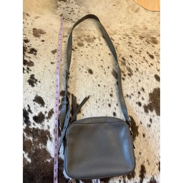 All Saints Captain Lea Leather Crossbody Bag In Gray - Image 15
