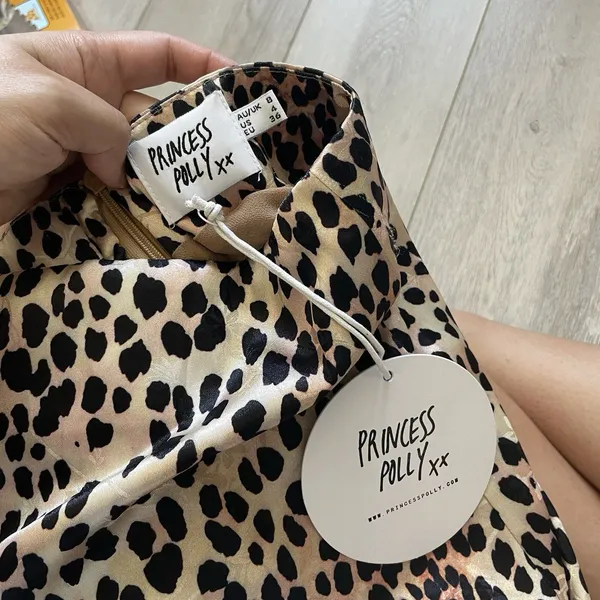 Princess Polly Skirt NWT leopard print jemima grace mini womens Brown (size 4) - Image 3