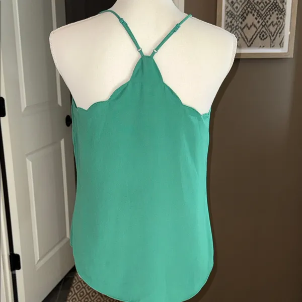 J CREW Green Scallop-Edge Camisole Top Size 6 - Image 10