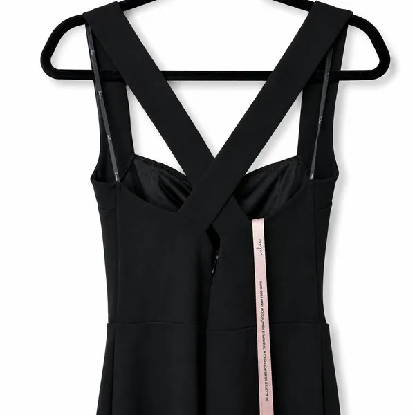 NEW Lulus Glamorous Dedication Black Sleeveless Crisscross Column Maxi Dress - Image 8