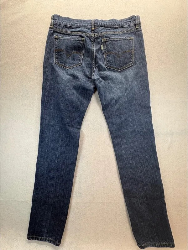 Levi’s Eco Green Tab Women’s Jeans Blue Denim Organic Cotton Y2K 32x30 - Image 6