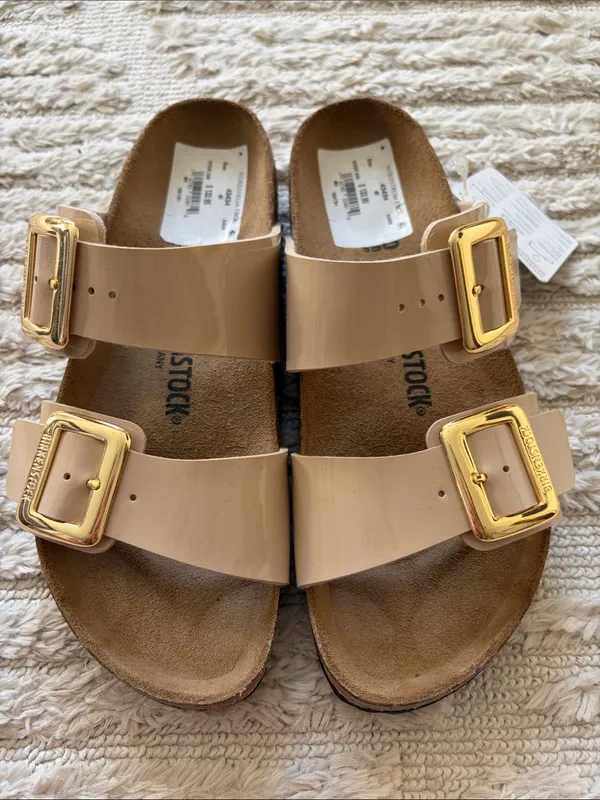 Birkenstock Sydney Luxe buckle sand patent - Image 2