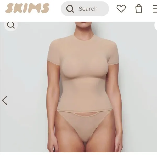 NWT SKIMS Fits Everybody T-Shirt Skimming Color Sienna Tan- Size 2XL - Image 2