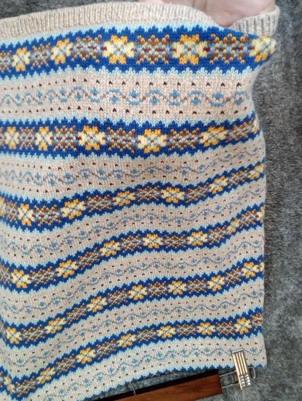 Polo Ralph Lauren Silk Cotton Fair Isle Sweater Skirt Equestrian Nordic Cottage - Image 5