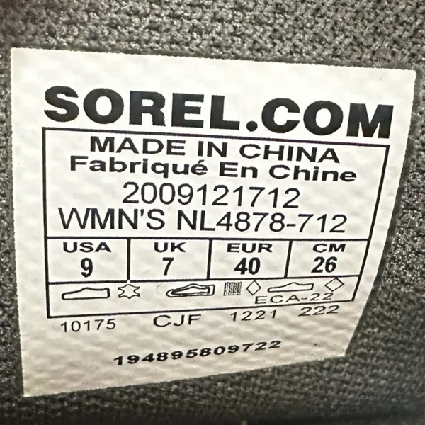 Sorel Hi-Line Hiker Boots Women's Size 9 Waterproof Rugged Sole NEW - Image 4