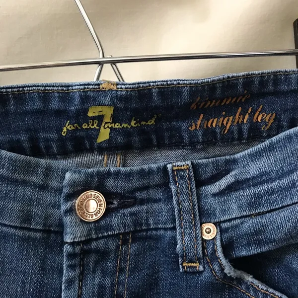 7 for All Mankind Straight Leg Jeans Size 30 - Image 8