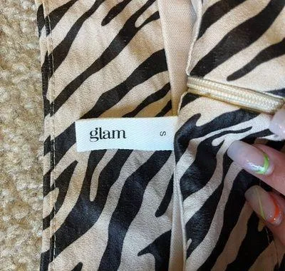 Glam Zebra Print Mini Skirt - Image 3