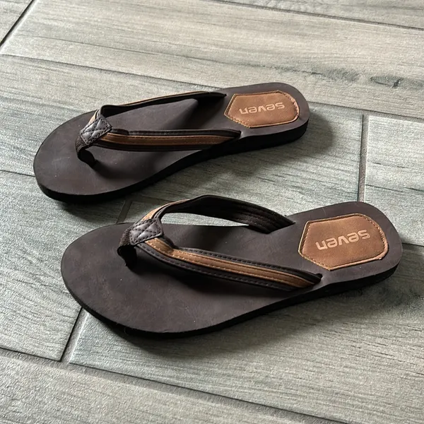 Seven7 Women's Brown Sandals Size 7 - Image 2