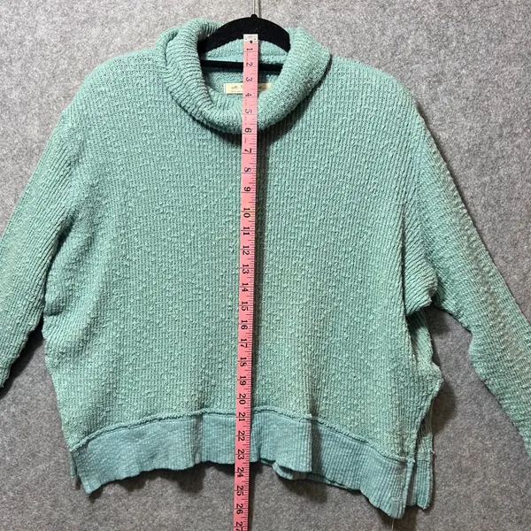 We The Free Tommy Turtleneck Textured Knit Sweater S Oversized‎ Boxy Slouch - Image 4