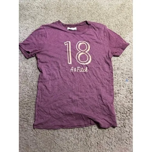 Abercrombie &‎ Fitch Womens Graphic Tee Shirt Burgundy Y2K 18 A&Fitch Small - Image 2