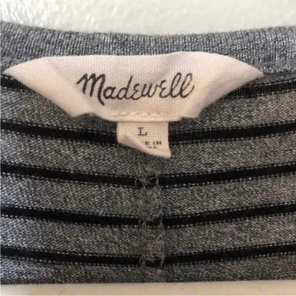 C Madewell Gray & Black Tank Boho Spring Summer Women Dress Size Large - Image 8