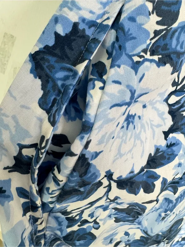 Abercrombie & Fitch Emerson Blue Floral Midi Dress Size XS - Image 10