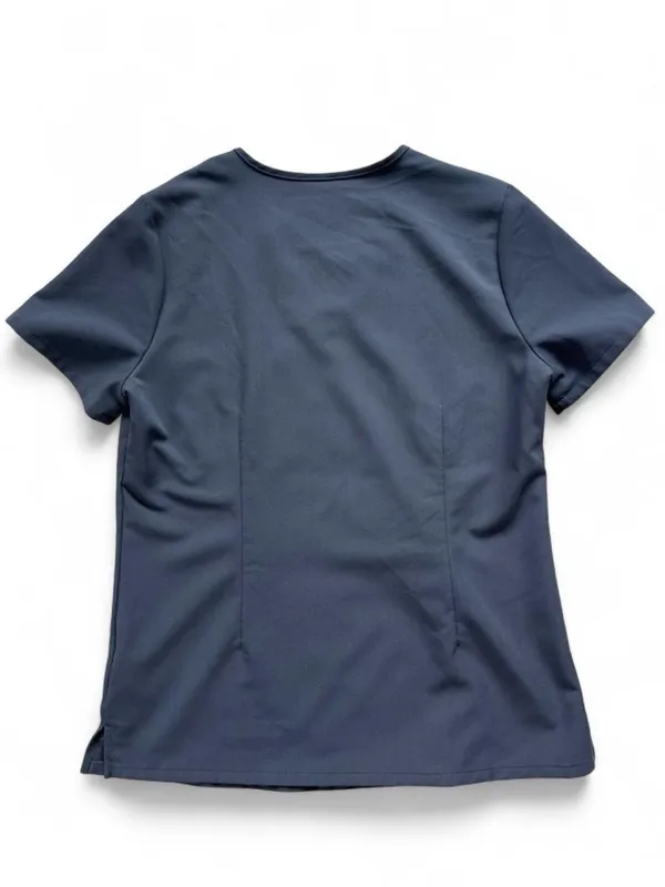 FIGS Technical Collection Charcoal Grey Chisec One-Pocket V-Neck Scrub Top Small - Image 2