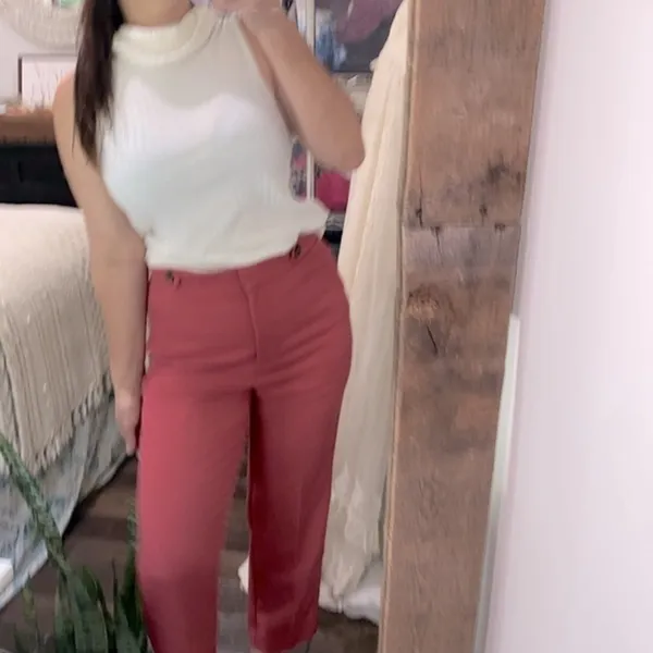 Ann Taylor size 8 coral trousers slacks - Image 3