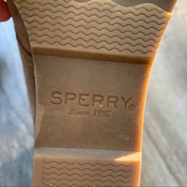 Sperry Celeste Prow Tan Taupe Wedge Heel Booties Size 10 - Image 10