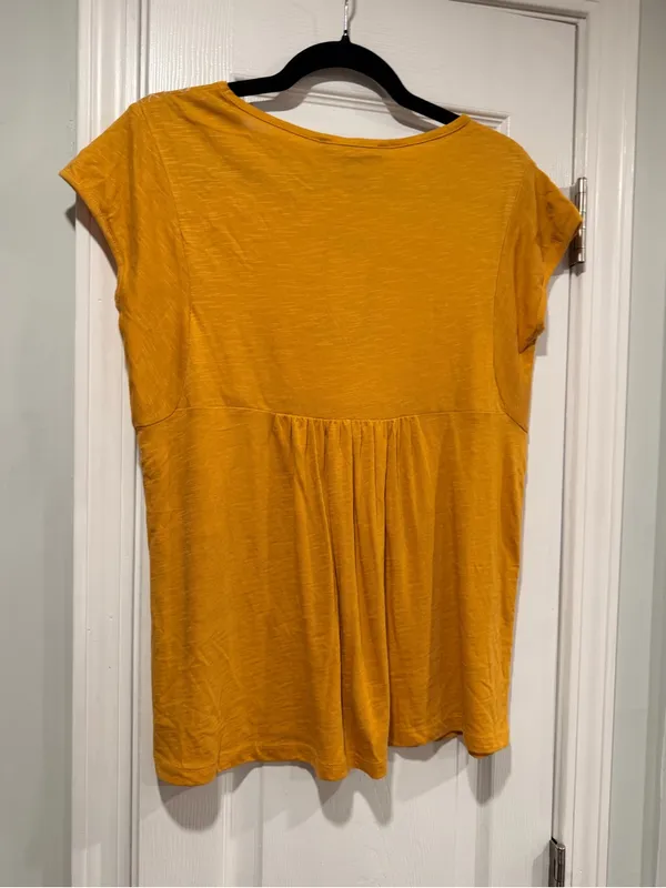 NWT Gloria Vanderbilt Size XS Embroidered Babydoll Peasant Top Short Sleeve Boho - Image 5