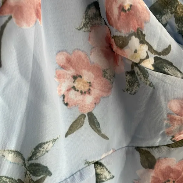 Lulus Precious Perspective Light Blue Floral Puff Sleeve Mini Dress - Image 11
