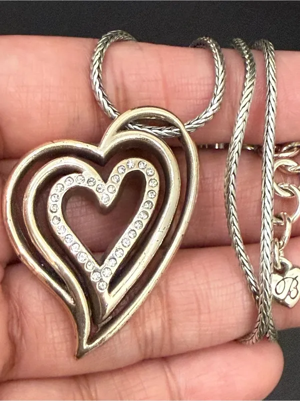 Retired BRIGHTON Infinity Heart Pendant Love Forever Silver-plated Necklace - Image 10