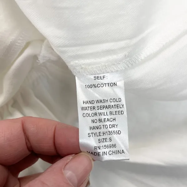 Idem‎ Ditto Womens Sun Dress Small Cotton Tiered Ruffle Cottagecore Coquette - Image 11