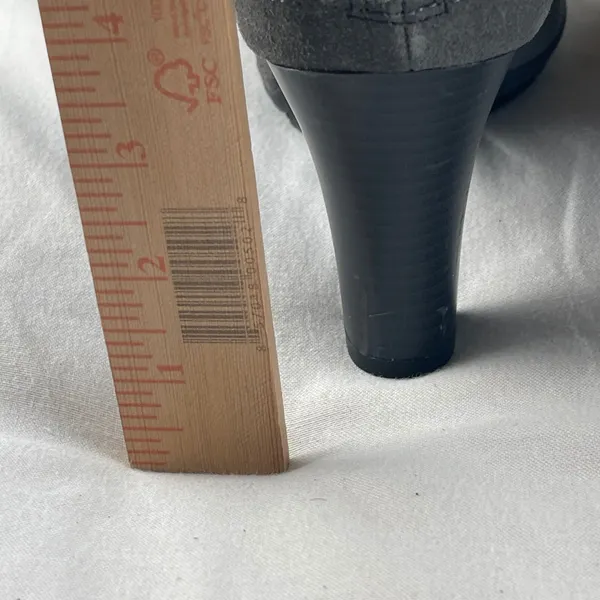 Aerosoles Commentary Womens 9M Grey Suede Black Leather Ankle Booties Heelrest‎ - Image 6