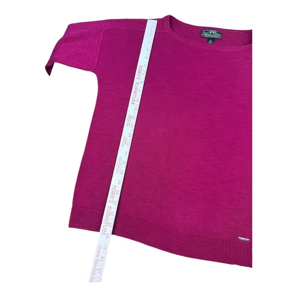 Lauren Active Ralph Lauren Women's Large Cotton Pullover Sweater‎ Fuchsia Pink - Image 6