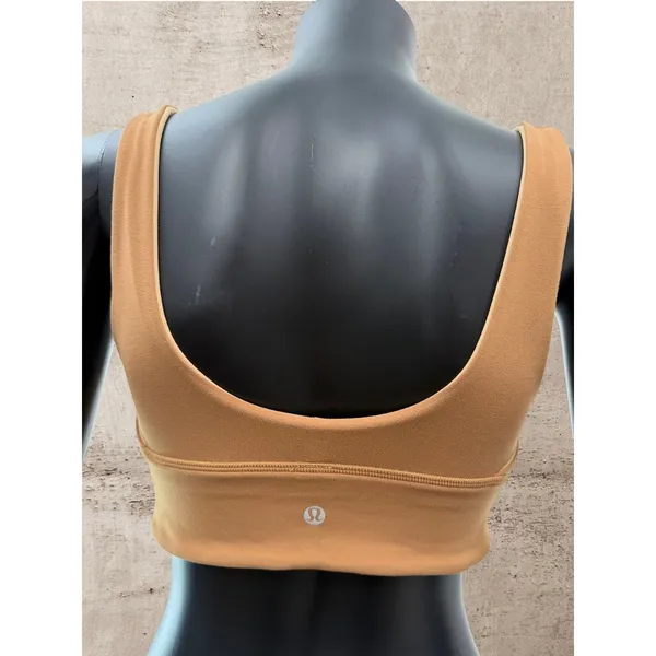 Lululemon Like a Cloud Longline Sports Bra Camel Tan Size 8 Medium Support - Image 3