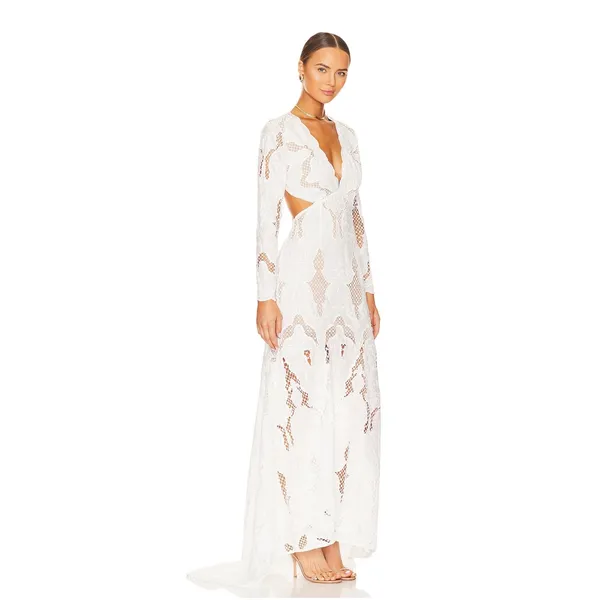 NEW Elliatt Registry Gown Bridal White Maxi Dress size XS - Image 4