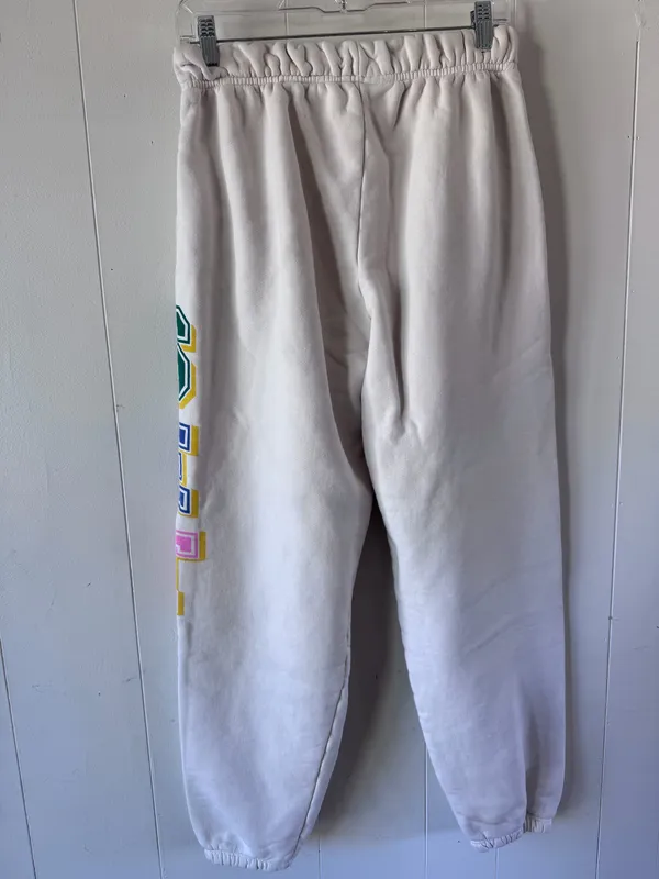 SET ACTIVE Logo Sweatpants Cream Multicolor Size Medium - Image 6
