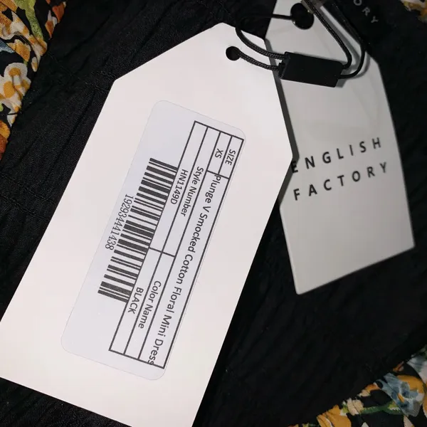 English Factory plunge V smocked floral mini dress XS - Image 7