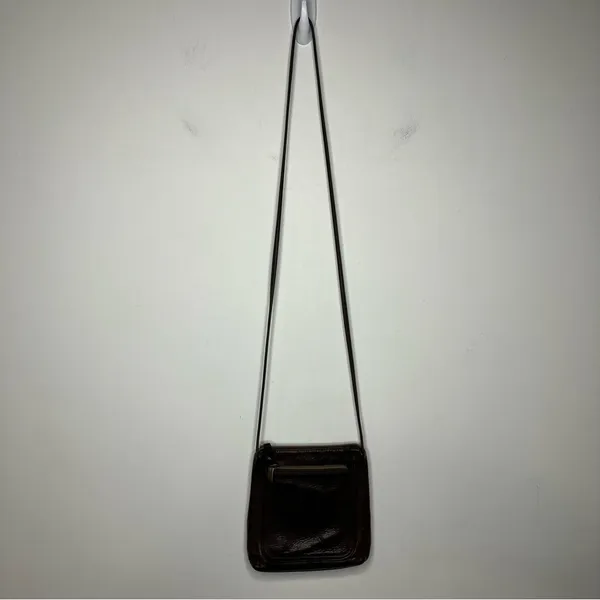 Vintage Fossil mini leather‎ crossbody bag brown - Image 2