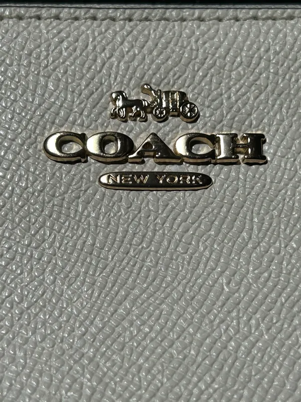 Coach Large Corner Zip Wristlet Chalk White 3888 - Image 9
