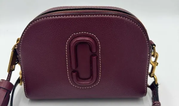 Marc Jacobs Calfskin Shutter Camera Crossbody
Bag Deep Maroon - Image 2