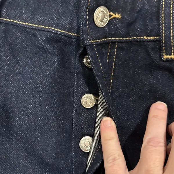 Zara Womens Large Denim Jean Mini Skirt Dark‎ Wash Pockets Button Fly Festival - Image 7