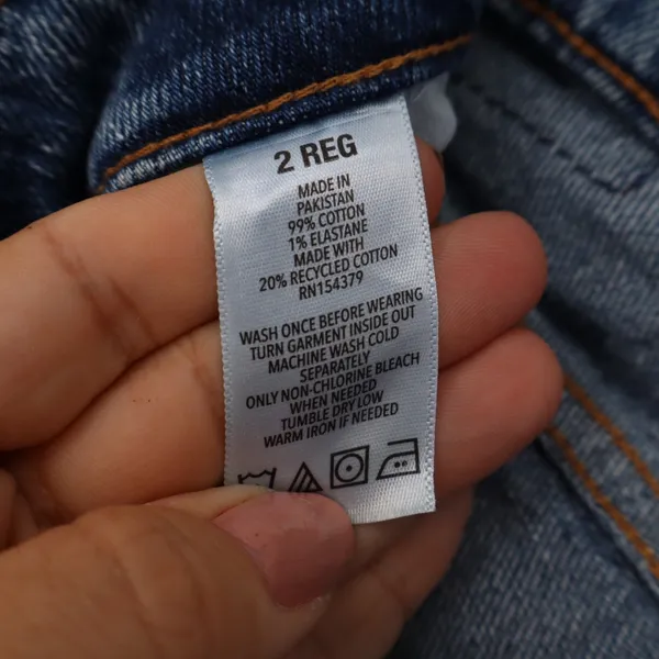 Aeropostale Mid Rise Ankle Straight Jeans Medium Wash Blue Denim Womens Size 2 - Image 4
